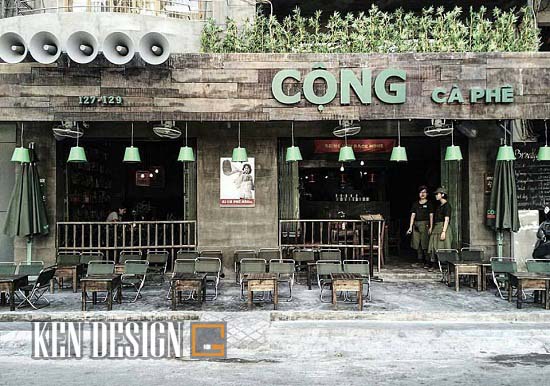 thiết kế nội thất cộng cafe 